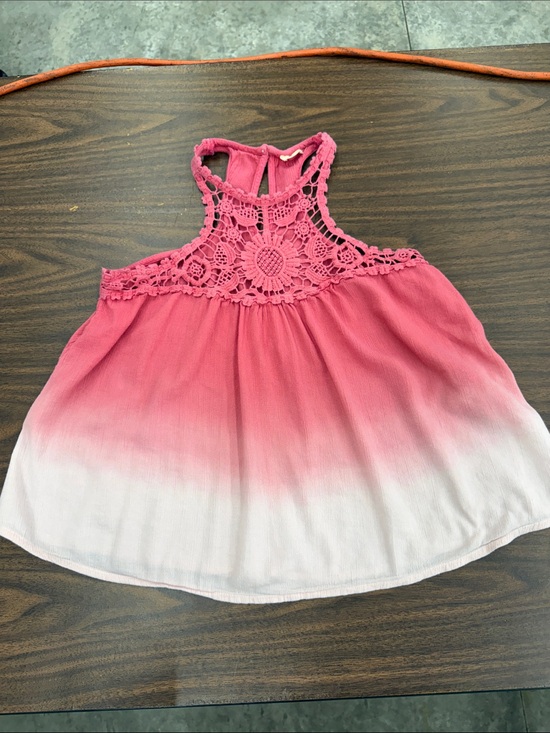 Hollister Tops - Hollister Pink Ombre Crochet Halter Top